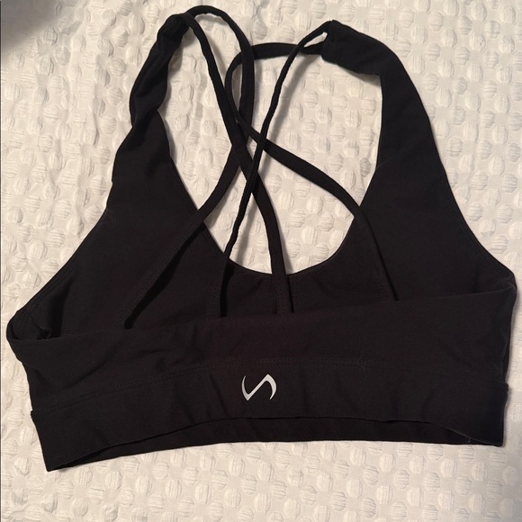 TLF Black Racerback  Sports Bra - Picture 2 of 3